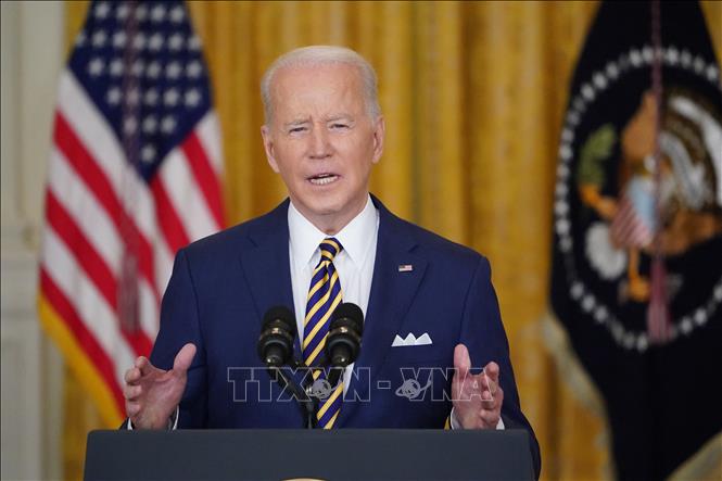 Tổng thống Mỹ Joe Biden tổ chức họp báo nhân dịp một năm cầm quyền 