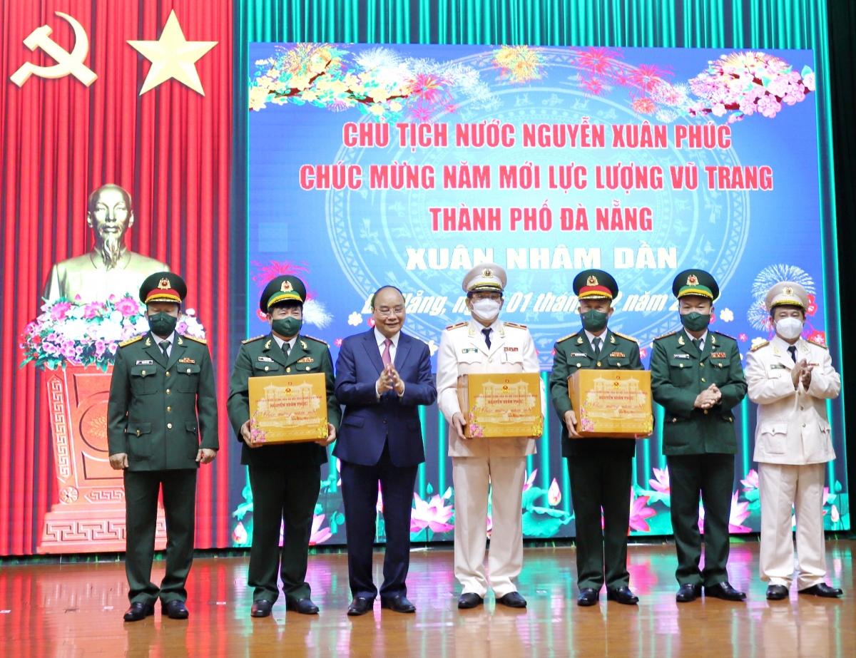 Chủ tịch nước Nguyễn Xuân Phúc chúc Tết tại Đà Nẵng 