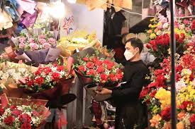 Thị trường hoa, quà tặng ngày Valentine