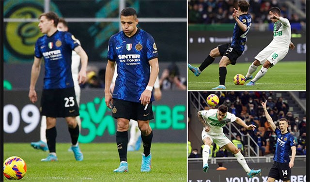 Inter thua trận thứ ba trong tháng 2: Áo xanh-đen run rẩy