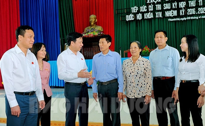 Đoàn ĐBQH tỉnh tiếp xúc cử tri tại huyện Thanh Hà và Gia Lộc