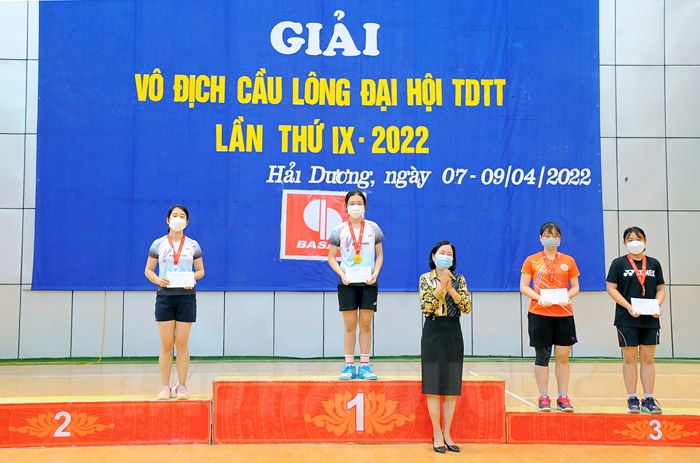 Bế mạc Giải vô địch Cầu lông Đại hội TDTT tỉnh Hải Dương lần thứ 9 năm 2022