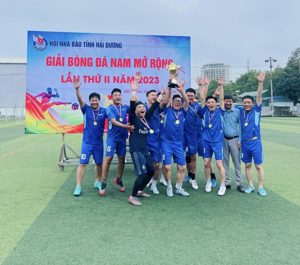 Báo Hải Dương vô địch Giải bóng đá Hội Nhà báo tỉnh lần thứ 2 năm 2023
