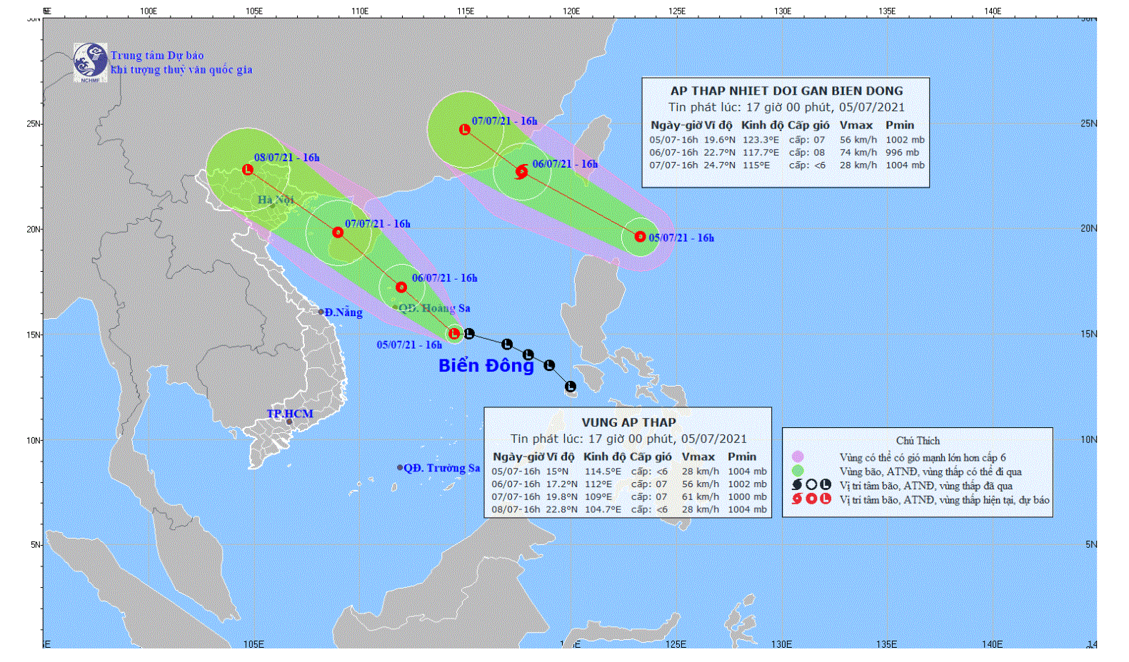 Xuất hiện thêm áp thấp nhiệt đới gần Biển Đông 