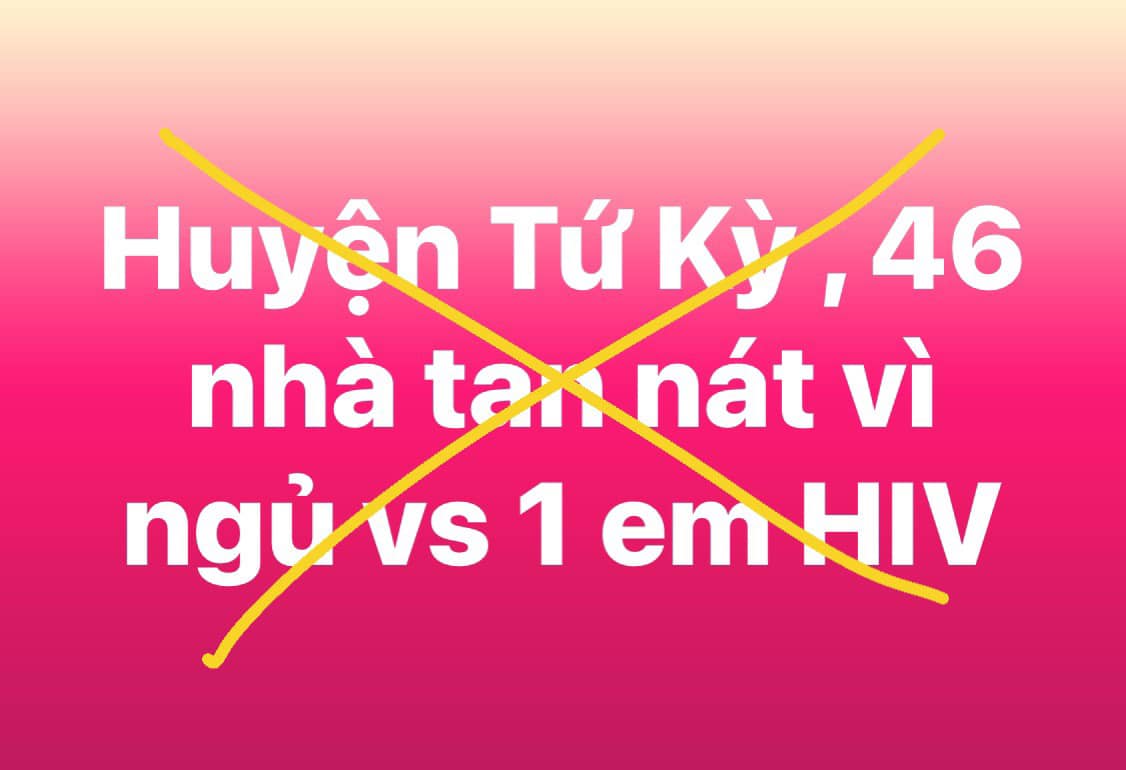 Thực hư thông tin 46 người huyện Tứ Kỳ, Hải Dương quan hệ với cô gái nhiễm HIV 