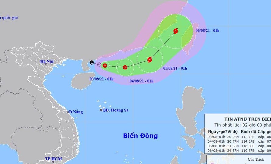 Xuất hiện áp thấp nhiệt đới trên Biển Đông 