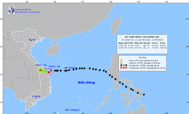 Áp thấp nhiệt đới hình thành trên Biển Đông, khả năng mạnh lên thành bão 