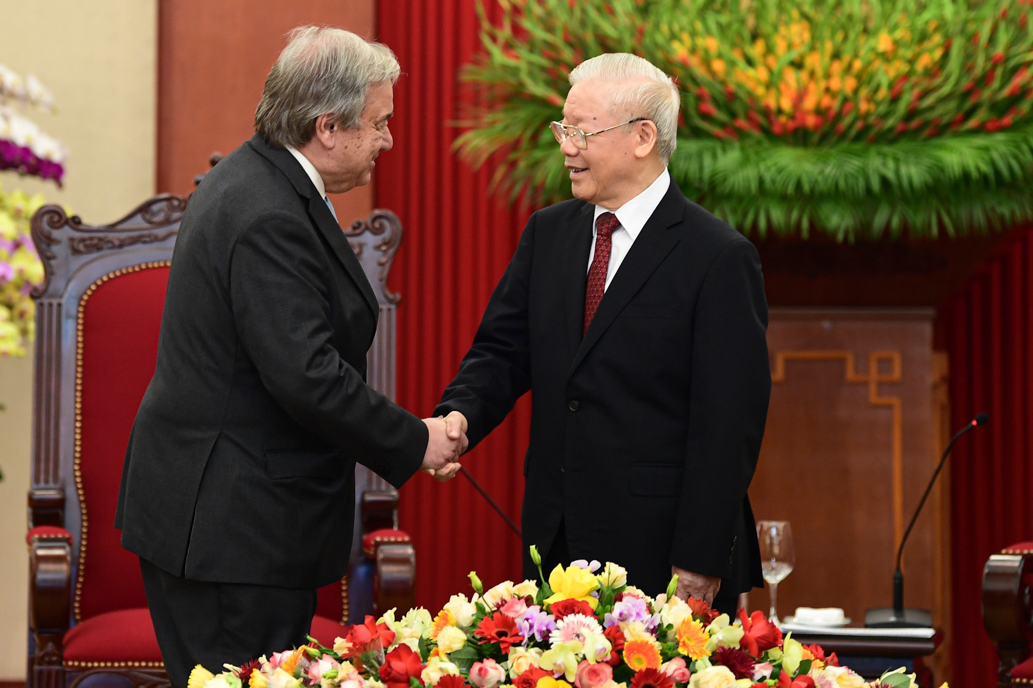 Gặp Tổng Bí thư, Tổng Thư ký Liên Hợp Quốc đánh giá cao nỗ lực của Việt Nam 