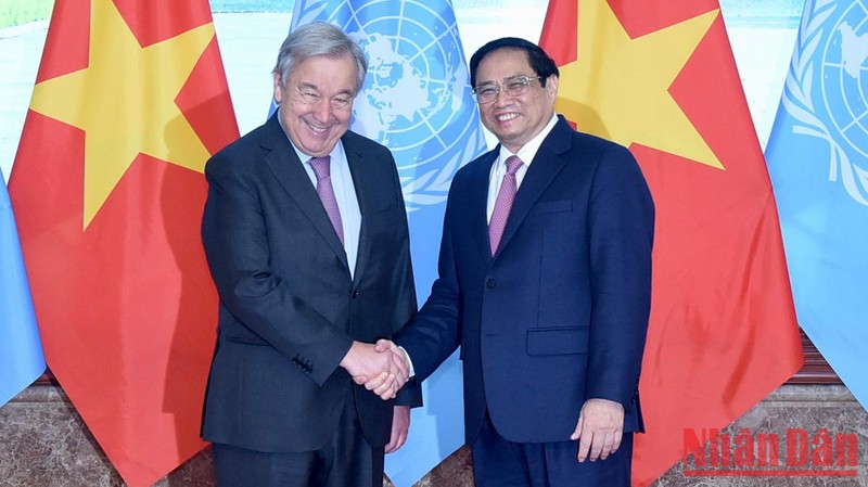 Thủ tướng Phạm Minh Chính tiếp Tổng Thư ký Liên hợp quốc