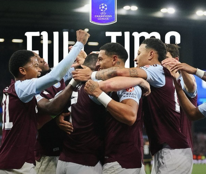 Aston Villa gây bất ngờ lớn với ngôi đầu bảng Champions League