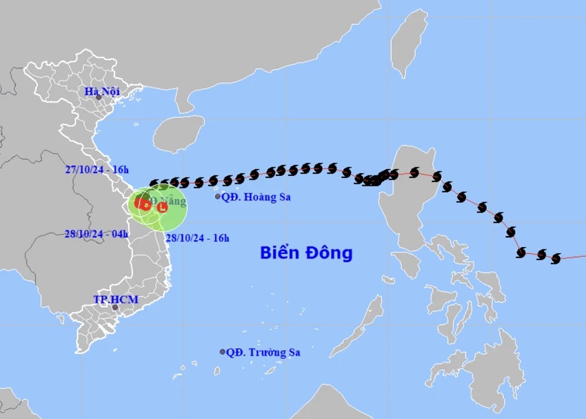 Bão Trà Mi suy yếu thành áp thấp nhiệt đới 