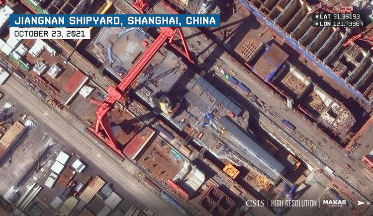 Phân tích ảnh vệ tinh hé lộ thời điểm Trung Quốc ra mắt tàu sân bay mới 