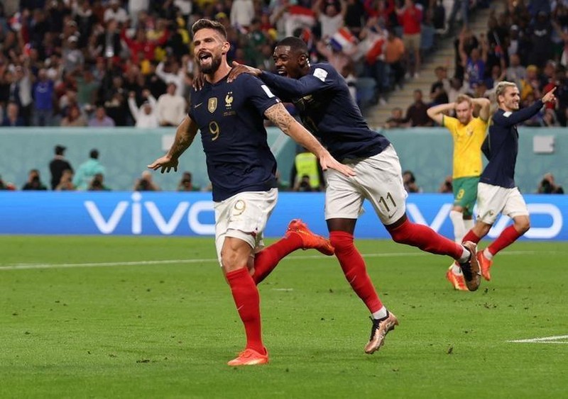 Olivier Giroud lập cú đúp giúp Pháp ngược dòng đánh bại Australia 4-1 