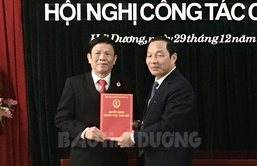 Công bố quyết định chuẩn y Chủ tịch Hội cự chiến binh tỉnh Hải Dương