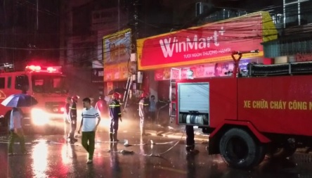 Cháy cửa hàng Winmark+ tại thành phố Hải Dương
