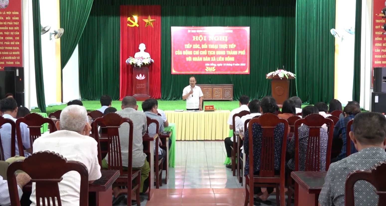 Chủ tịch UBND thành phố Hải Dương tiếp xúc, đối thoại với nhân dân xã Liên Hồng