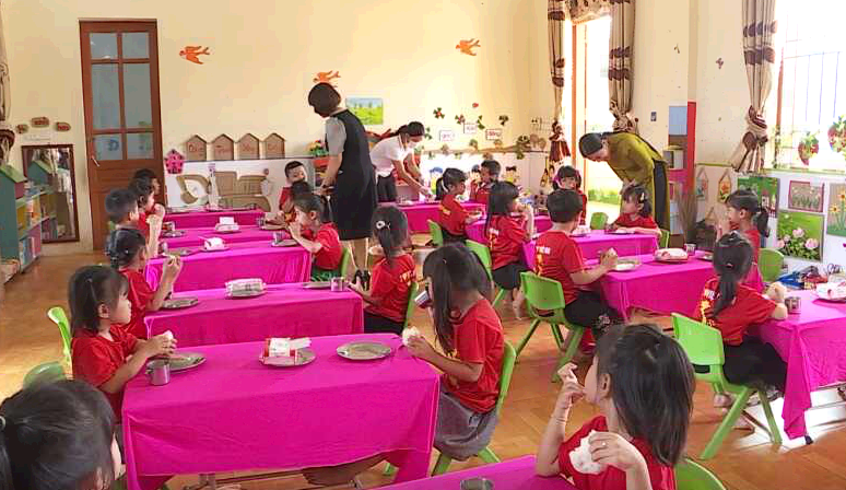Sữa học đường - giải pháp chăm sóc dinh dưỡng cho trẻ ở Ninh Giang