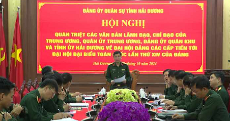 ĐẢNG UỶ QUÂN SỰ TỈNH QUÁN TRIỆT, TRIỂN KHAI CÁC VĂN BẢN VỀ ĐẠI HỘI ĐẢNG CÁC CẤP 