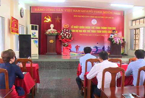 Xuất quân đoàn thể thao tỉnh Hải Dương tham dự Đại hội Thể thao toàn quốc lần thứ IX